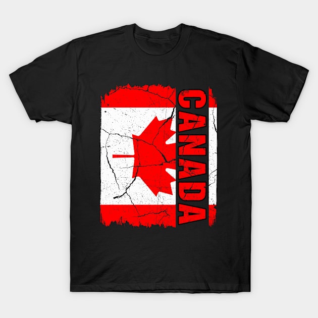 Vintage Canadian Flag Canada Pride Roots Heritage T-Shirt by snnt